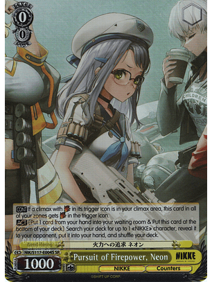 Pursuit of Firepower, Neon - NIK/S117-E004S - Super Rare 