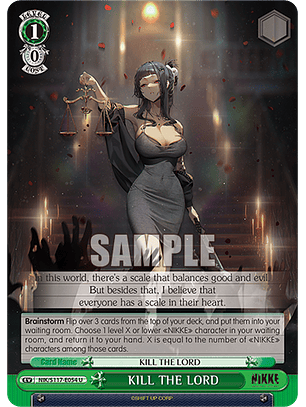 KILL THE LORD - NIK/S117-E054 - Uncommon 