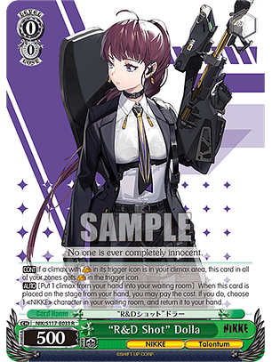 “R&D Shot” Dolla - NIK/S117-E033 - Rare 