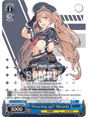 “Powering up!” Miranda - NIK/S117-E098 - Uncommon 