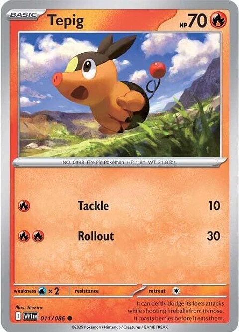 Tepig - 011/086 - Common - WHT