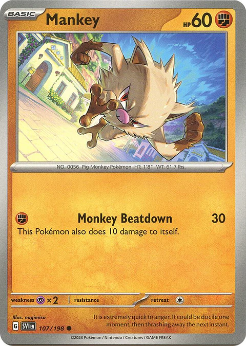 Mankey - 107/198 - Common - SVI