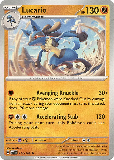 198 Lucario - 114/198 - Uncommon - SVI
