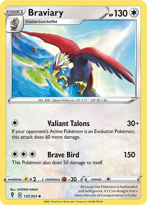 Braviary - 137/203 - Uncommon - ESK