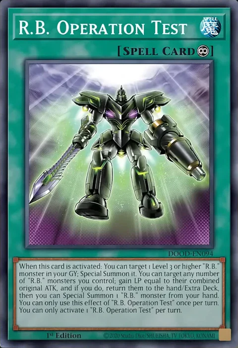 R.B. Operation Test - DOOD-EN094 - Super Rare 