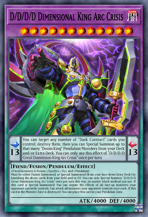 D/D/D/D Dimensional King Arc Crisis - DOOD-EN035 - Ultra Rare 