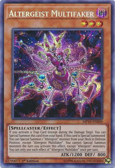 Altergeist Multifaker - MP19-EN009 - Prismatic Secret Rare 