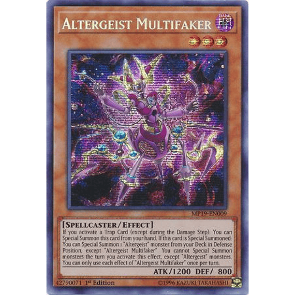Altergeist Multifaker - MP19-EN009 - Prismatic Secret Rare 