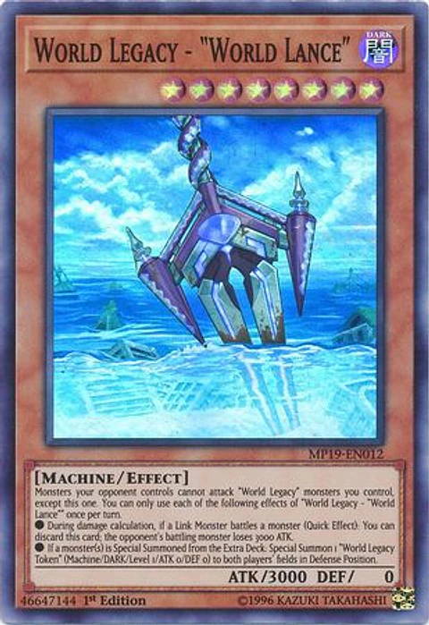 World Legacy - World Lance - MP19-EN012 - Super Rare 