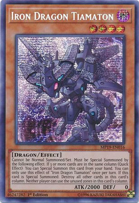 Iron Dragon Tiamaton - MP19-EN016 - Prismatic Secret Rare