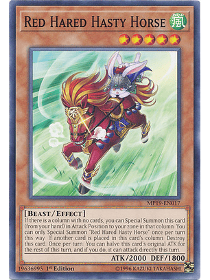 Red Hared Hasty Horse - MP19-EN017 - Common 