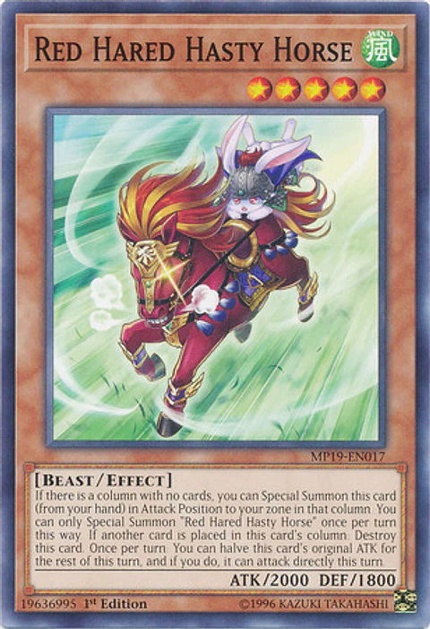 Red Hared Hasty Horse - MP19-EN017 - Common 