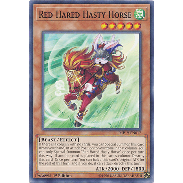 Red Hared Hasty Horse - MP19-EN017 - Common 