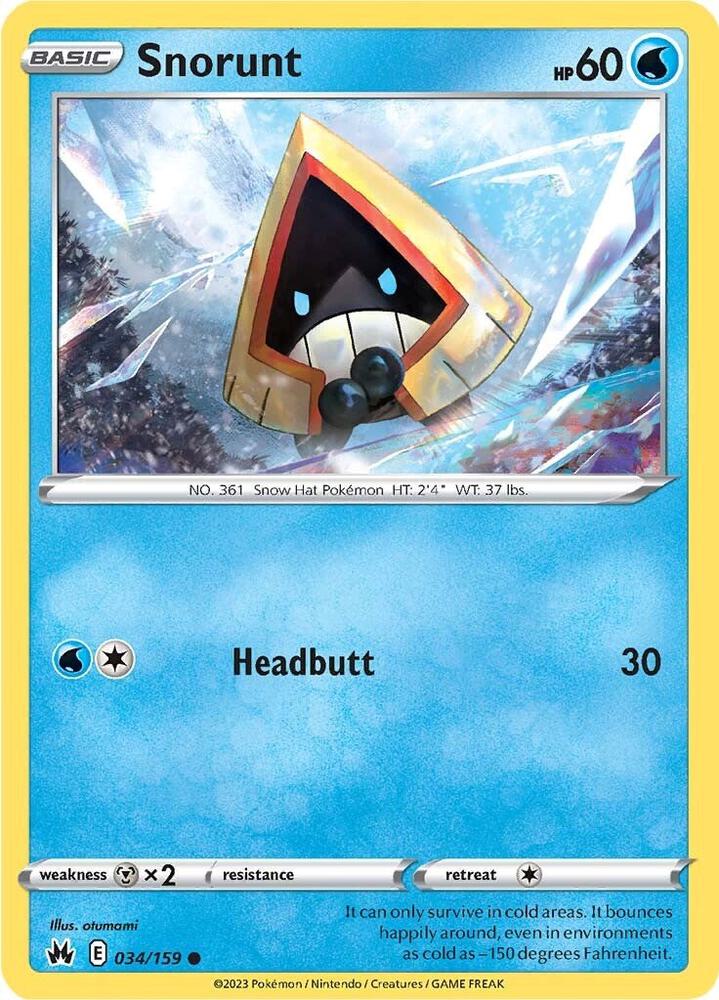 Snorunt - 034/159 - Common - CRZ 1