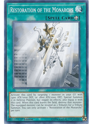 Restoration of the Monarchs - MP19-EN040 - Common