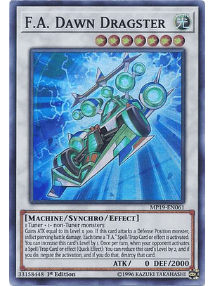 F.A. Dawn Dragster - MP19-EN061 - Super Rare