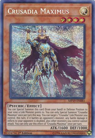 Crusadia Maximus - MP19-EN081 - Prismatic Secret Rare 1