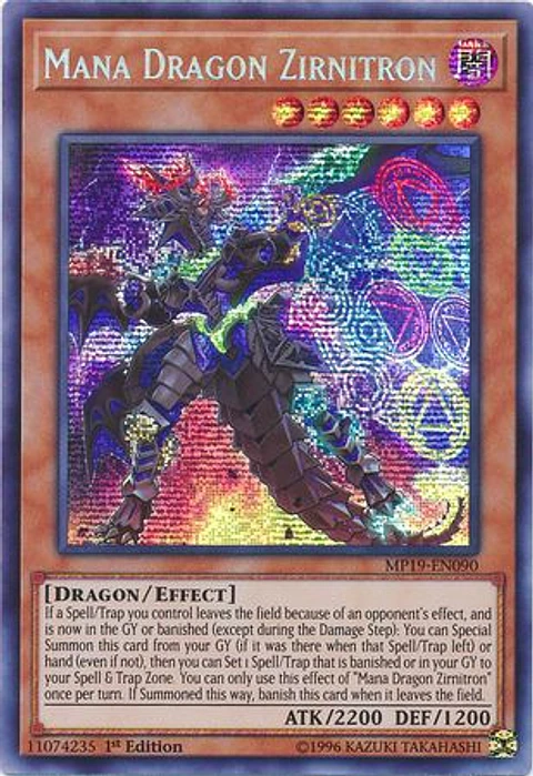 Mana Dragon Zirnitron - MP19-EN090 - Prismatic Secret Rare