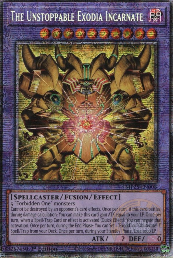 The Unstoppable Exodia Incarnate - MP25-EN008 - Starlight Rare 1