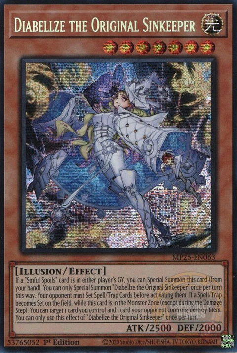 Diabellze the Original Sinkeeper - MP25-EN063 - Prismatic Secret Rare