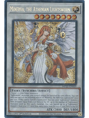Minerva, the Athenian Lightsworn - MP25-EN069 - Prismatic Secret Rare