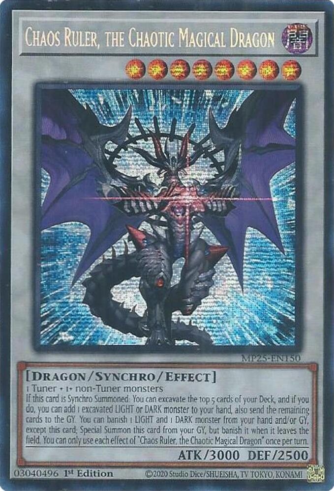 Chaos Ruler, the Chaotic Magical Dragon - MP25-EN150 - Prismatic Secret Rare  1