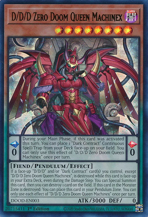 D/D/D Zero Doom Queen Machinex - DOOD-EN003 - Ultra Rare 