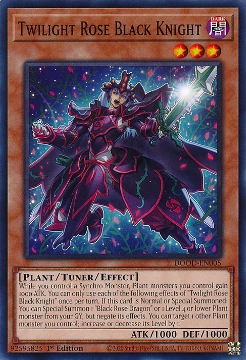 Twilight Rose Black Knight - DOOD-EN005 - Common 