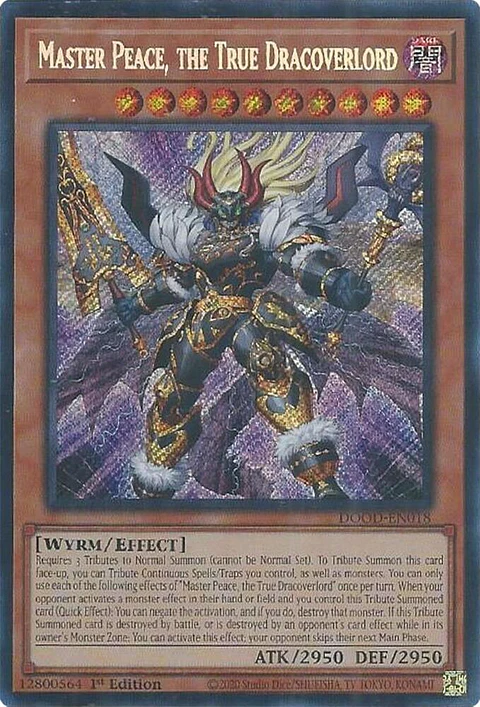 Master Peace, the True Dracoverlord - DOOD-EN018 - Secret Rare 