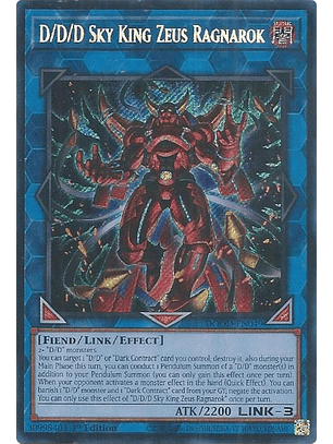 D/D/D Sky King Zeus Ragnarok - DOOD-EN049 - Secret Rare 