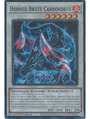 Horned Brute Carnovorus - DOOD-EN098 - Super Rare 