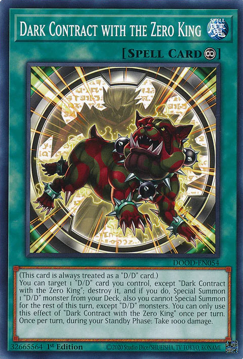 Dark Contract with the Zero King - DOOD-EN054 - Common 