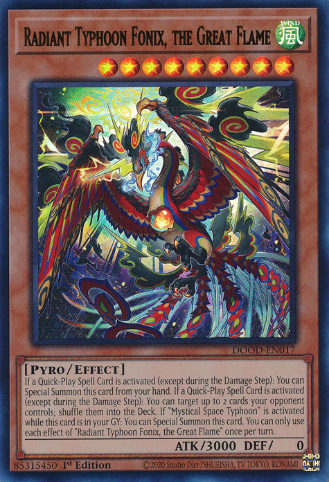 Radiant Typhoon Fonix, the Great Flame - DOOD-EN017 - Ultra Rare 1