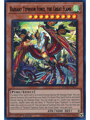 Radiant Typhoon Fonix, the Great Flame - DOOD-EN017 - Ultra Rare