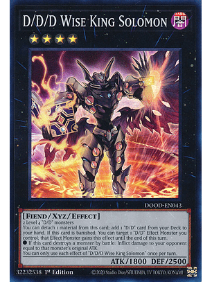 D/D/D Wise King Solomon - DOOD-EN043 - Super Rare 