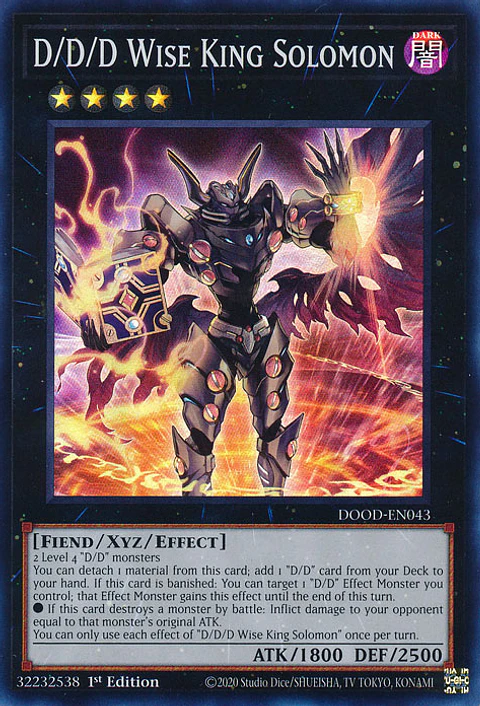 D/D/D Wise King Solomon - DOOD-EN043 - Super Rare 