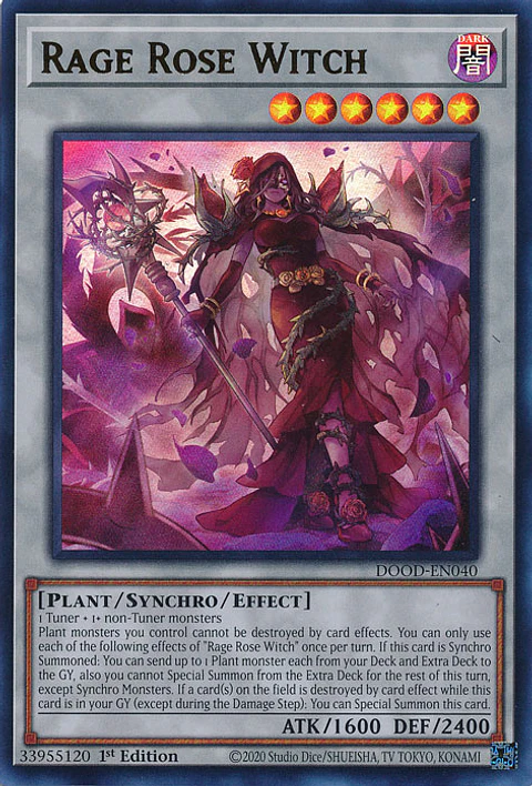 Rage Rose Witch - DOOD-EN040 - Ultra Rare 