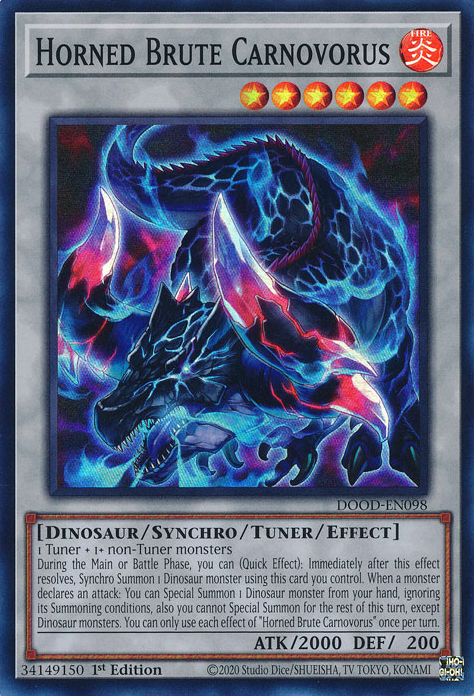 Horned Brute Carnovorus - DOOD-EN098 - Super Rare  1