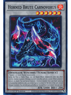 Horned Brute Carnovorus - DOOD-EN098 - Super Rare 