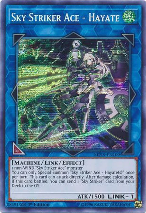 Sky Striker Ace - Hayate - MP19-EN109 - Prismatic Secret Rare 