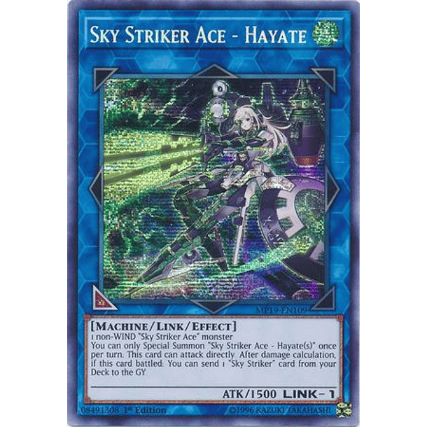 Sky Striker Ace - Hayate - MP19-EN109 - Prismatic Secret Rare 