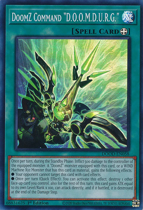 DoomZ Command "D.O.O.M.D.U.R.G." - DOOD-EN058 - Super Rare 