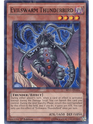 Evilswarm Thunderbird - BP03-EN104 - Shatterfoil Rare 