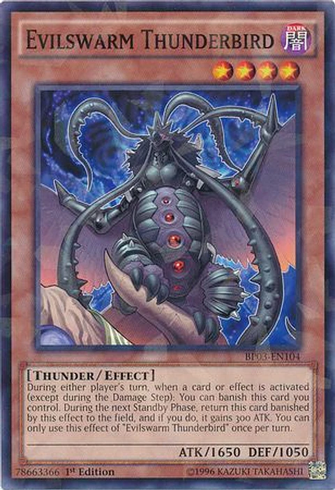 Evilswarm Thunderbird - BP03-EN104 - Shatterfoil Rare 