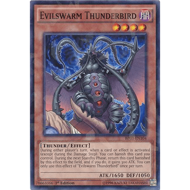 Evilswarm Thunderbird - BP03-EN104 - Shatterfoil Rare 