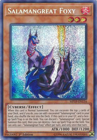 Salamangreat Foxy - MP19-EN154 - Prismatic Secret Rare  1