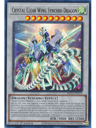Crystal Clear Wing Synchro Dragon - MP25-EN276 - Ultra Rare