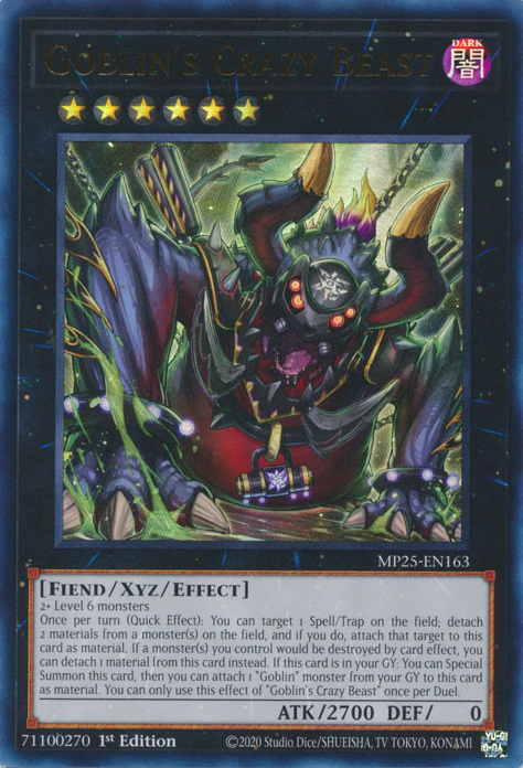 Goblin's Crazy Beast - MP25-EN163 - Ultra Rare 1