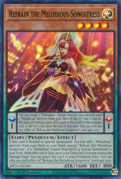 Refrain the Melodious Songstress - MP25-EN180 - Ultra Rare 1