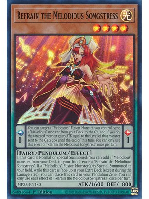 Refrain the Melodious Songstress - MP25-EN180 - Ultra Rare